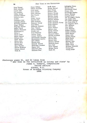 Green Mountain Boys Brown's detachment muster roll 1
